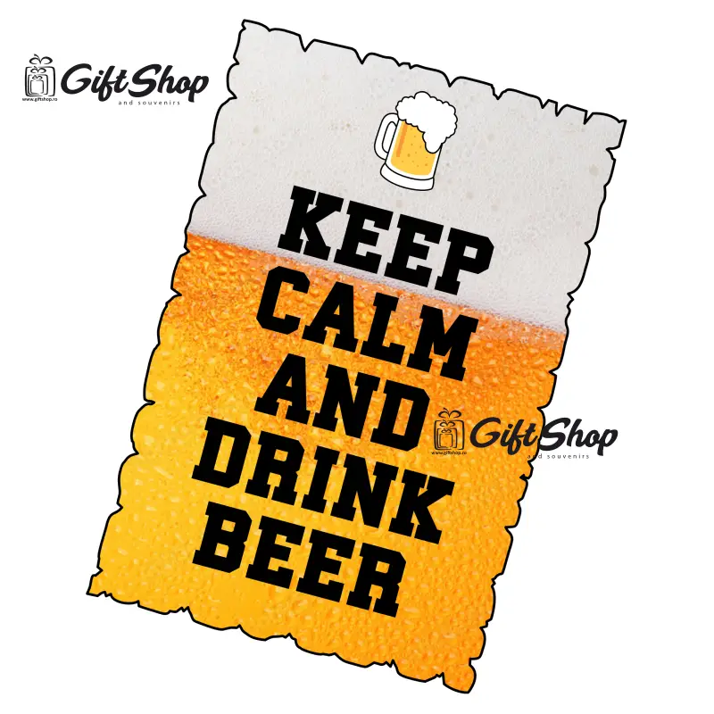 Keep calm and drink beer, magnet frigider mgs078